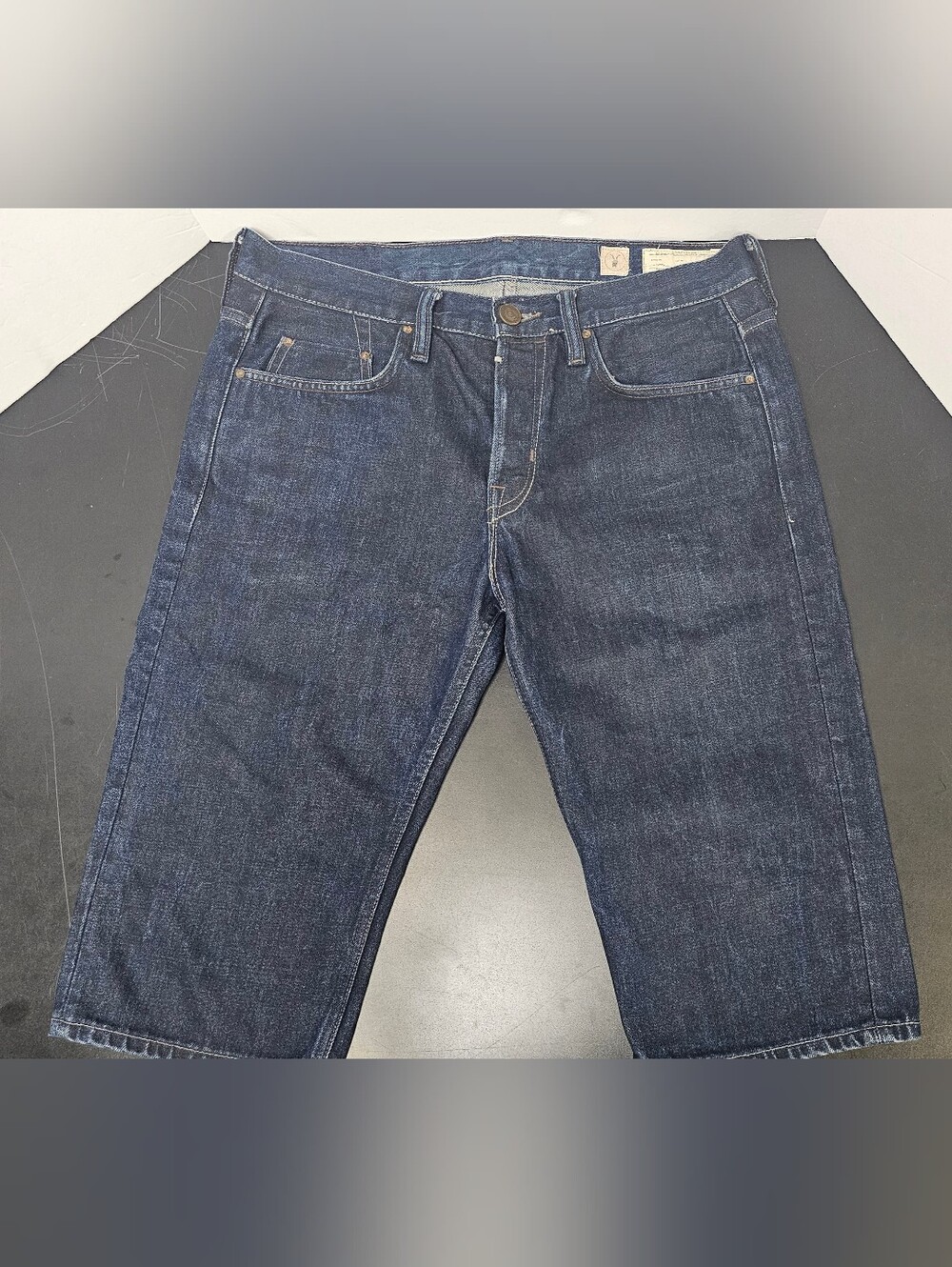 All Saints Dark Blue Denim Shorts